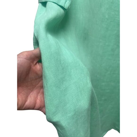 Adele Altman Mint Green Linen Shift Dress - Picture 6 of 8